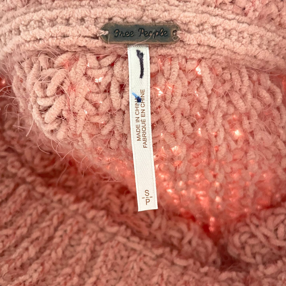 Free People Oasis Tunic Oversized Sweater In Pink Size Small New - Picture 11 of 13